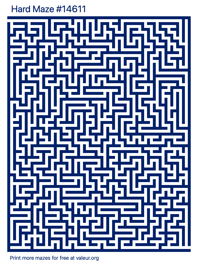 Free Printable Hard Maze number 14611