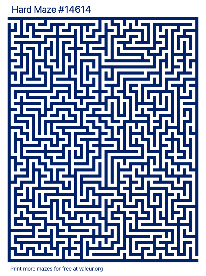 Free Printable Hard Maze number 14614
