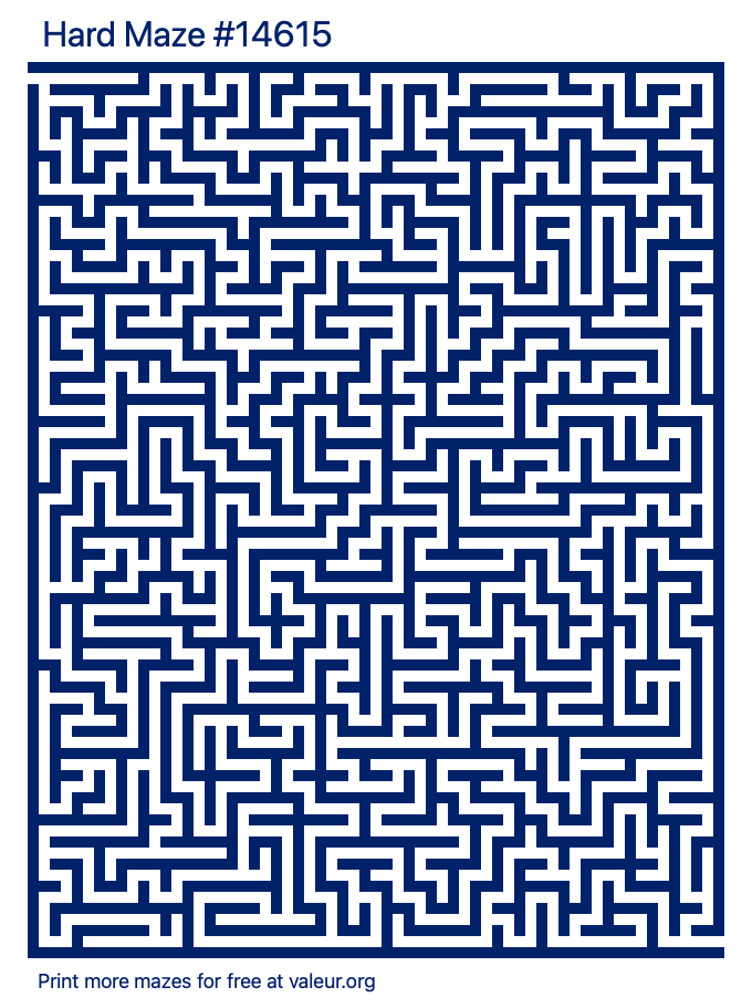 Free Printable Hard Maze number 14615