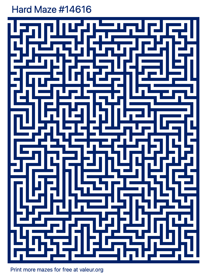 Free Printable Hard Maze number 14616