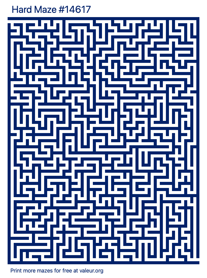 Free Printable Hard Maze number 14617