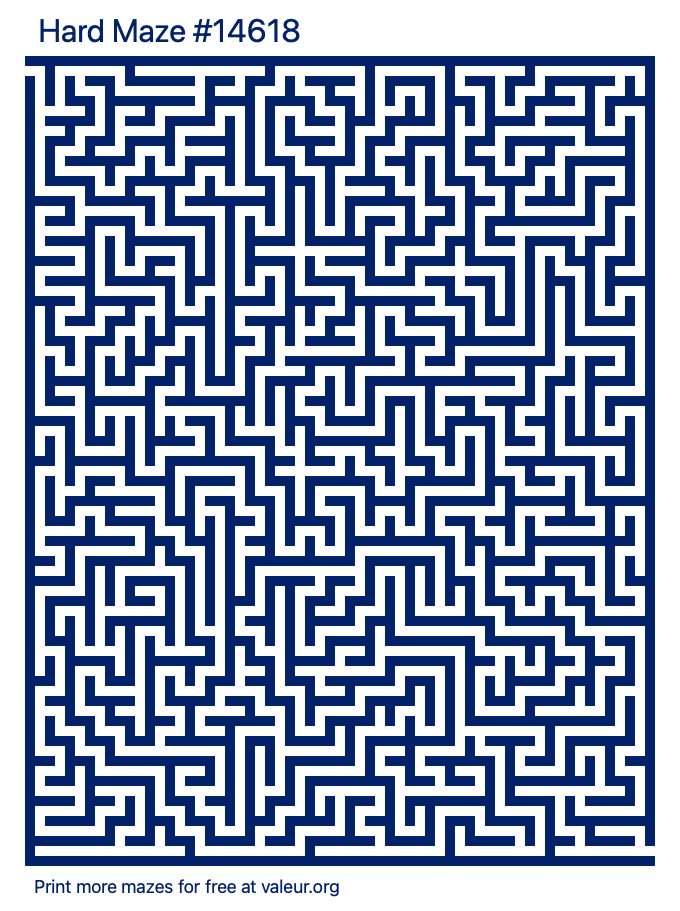 Free Printable Hard Maze number 14618