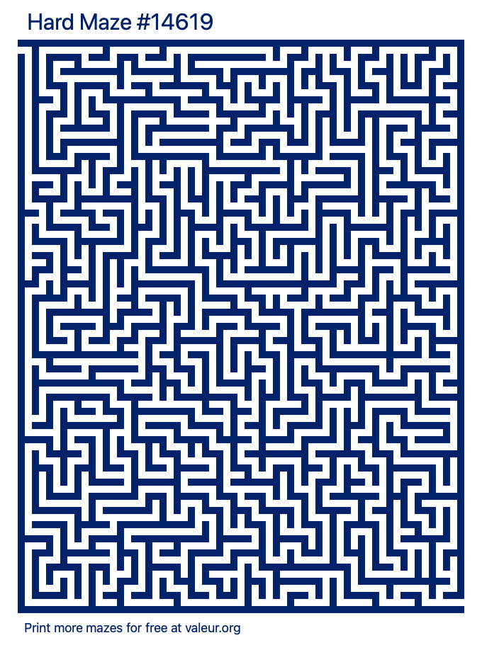 Free Printable Hard Maze number 14619