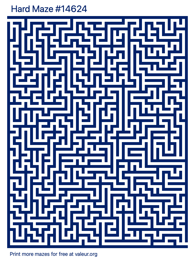 Free Printable Hard Maze number 14624