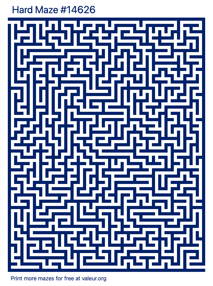 Free Printable Hard Maze number 14626