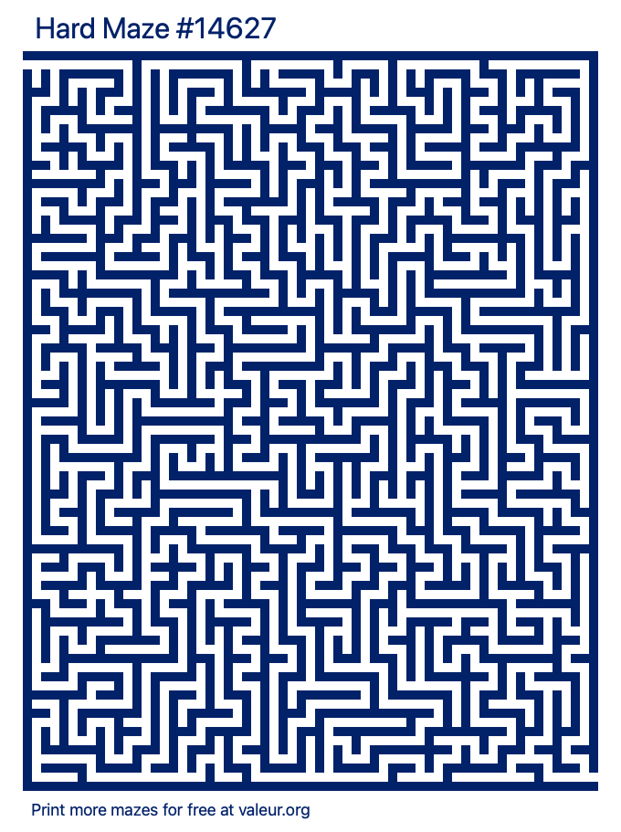 Free Printable Hard Maze number 14627