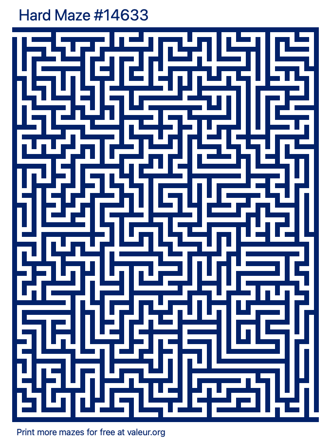 Free Printable Hard Maze number 14633