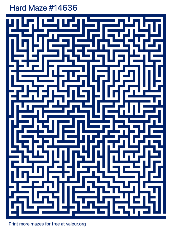 Free Printable Hard Maze number 14636