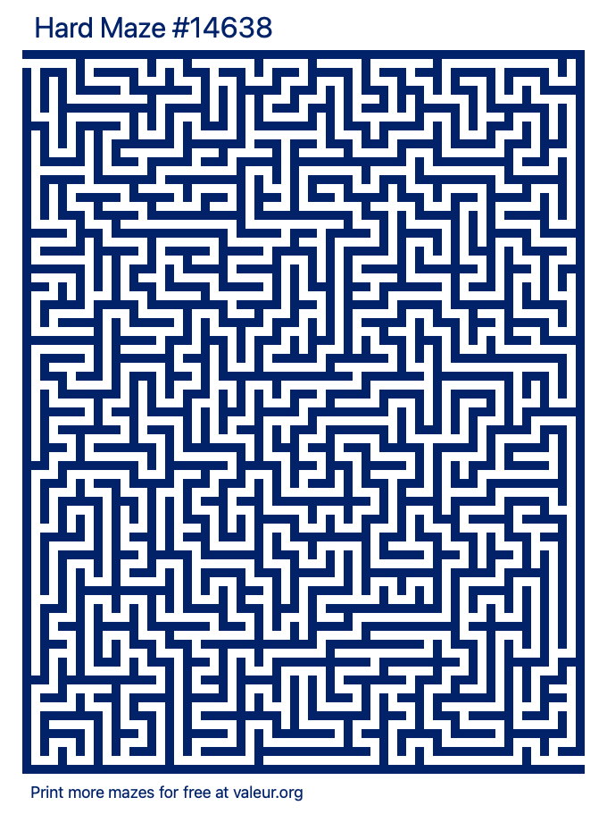 Free Printable Hard Maze number 14638