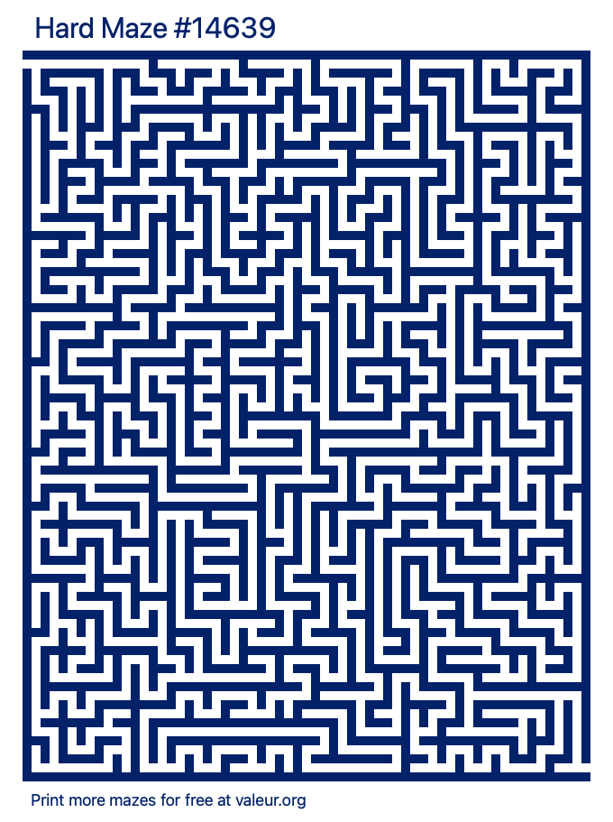Free Printable Hard Maze number 14639