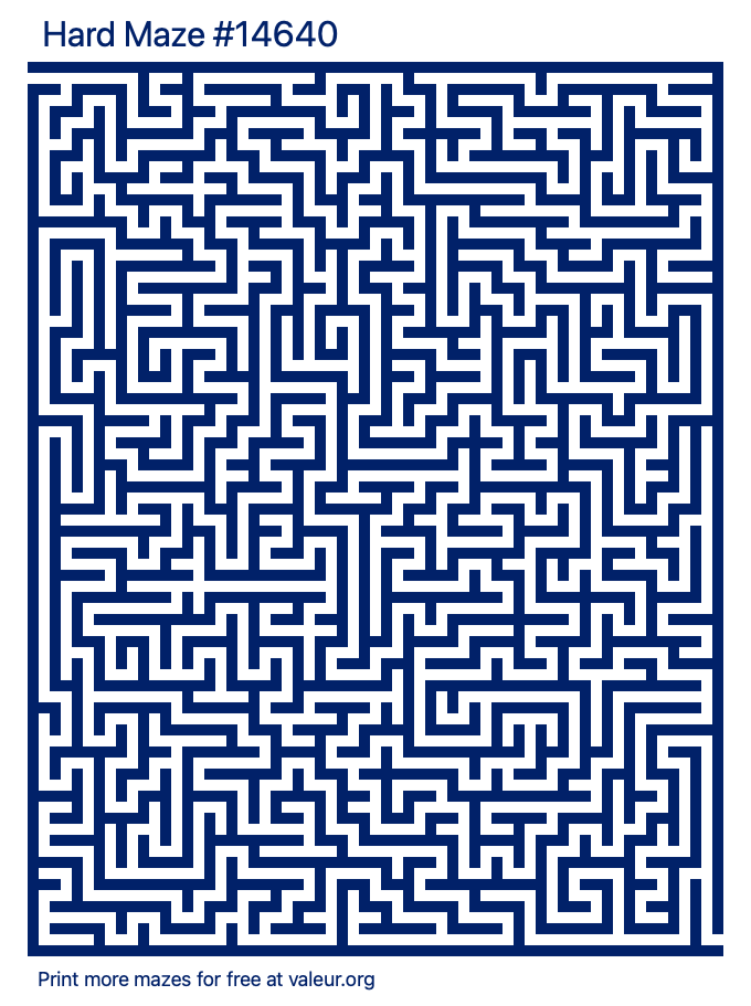 Free Printable Hard Maze number 14640