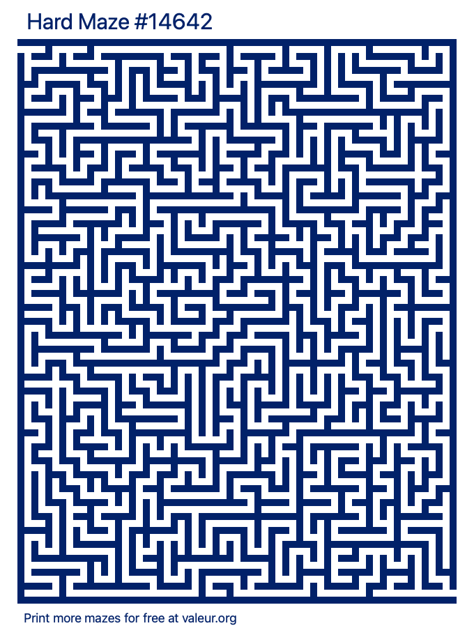 Free Printable Hard Maze number 14642