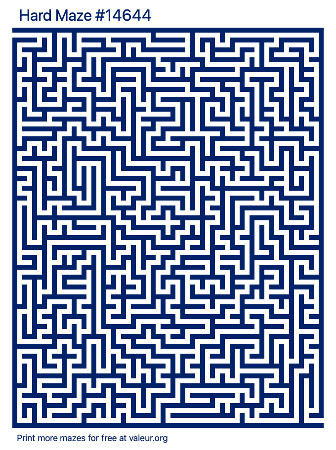 Free Printable Hard Maze number 14644