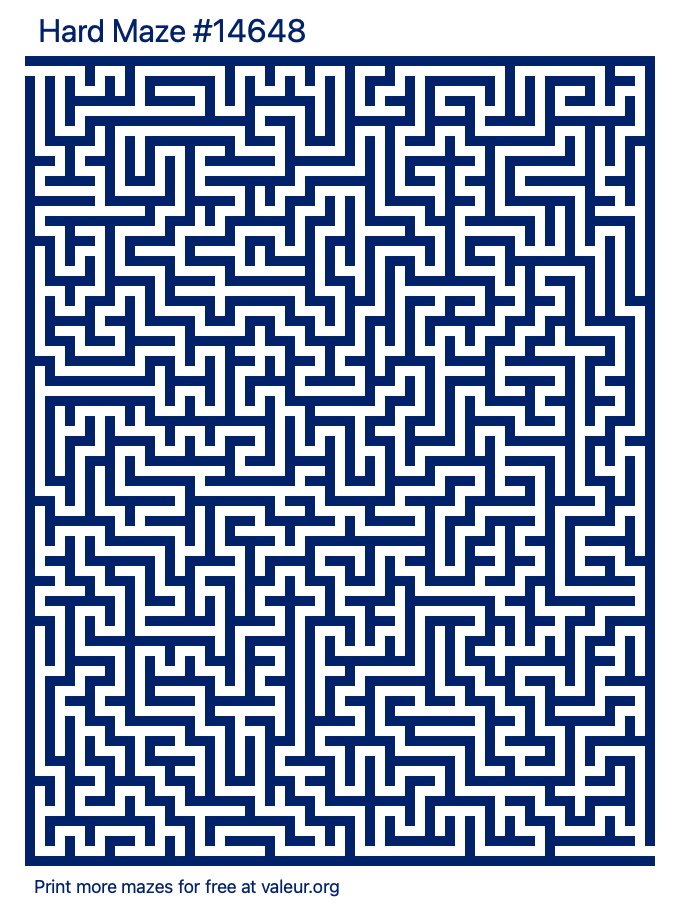 Free Printable Hard Maze number 14648
