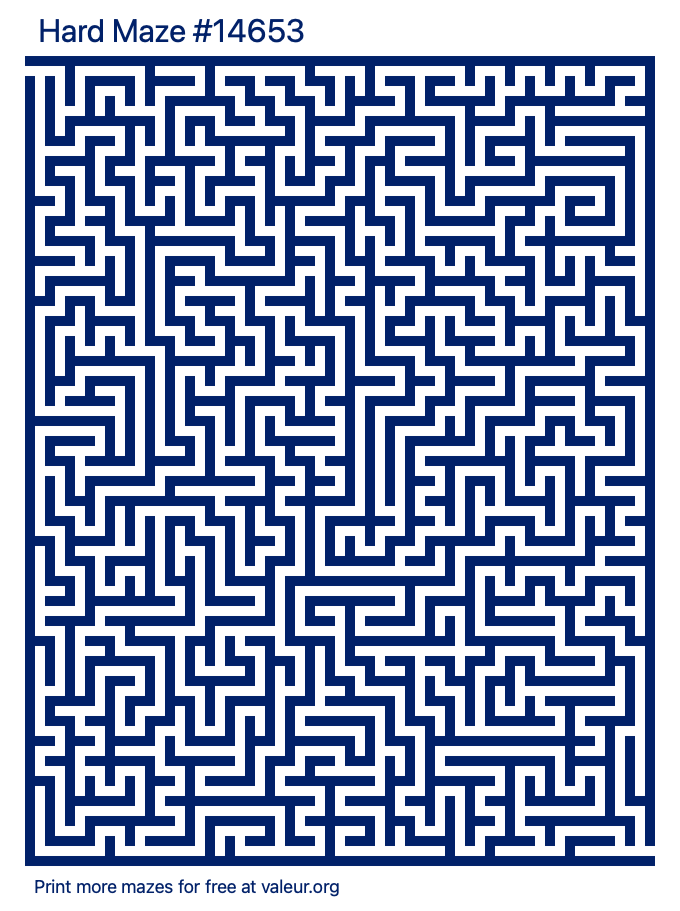 Free Printable Hard Maze number 14653