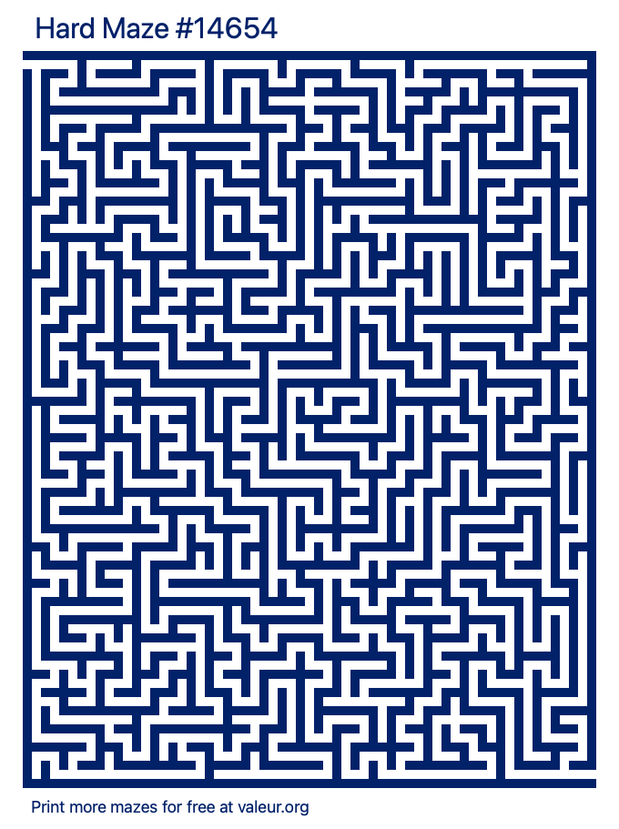 Free Printable Hard Maze number 14654