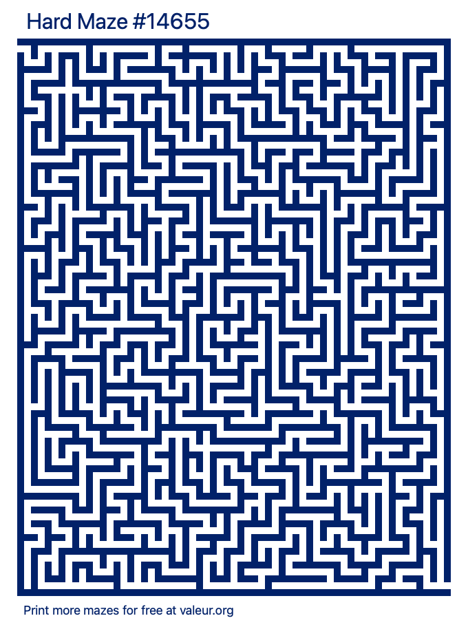 Free Printable Hard Maze number 14655