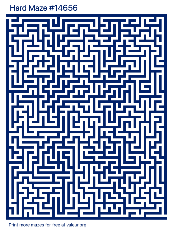 Free Printable Hard Maze number 14656