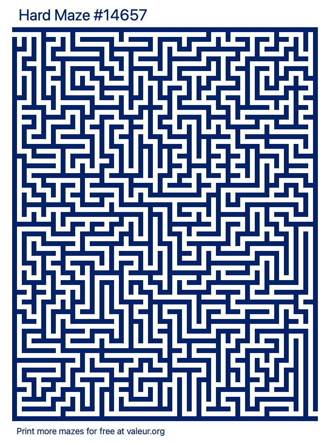 Free Printable Hard Maze number 14657