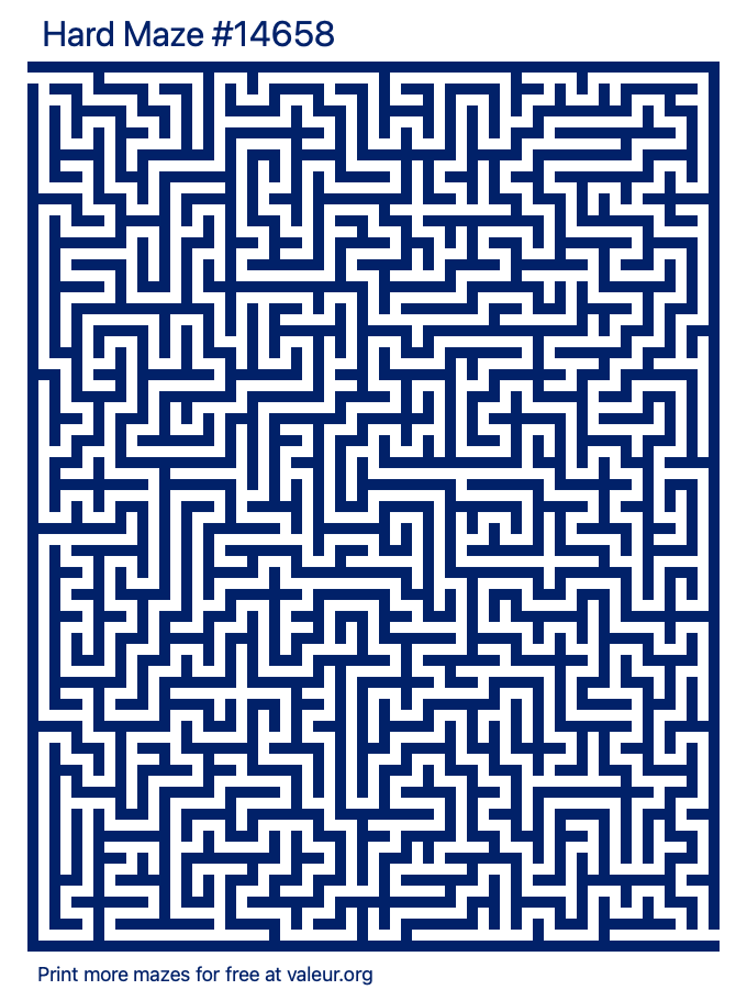 Free Printable Hard Maze number 14658