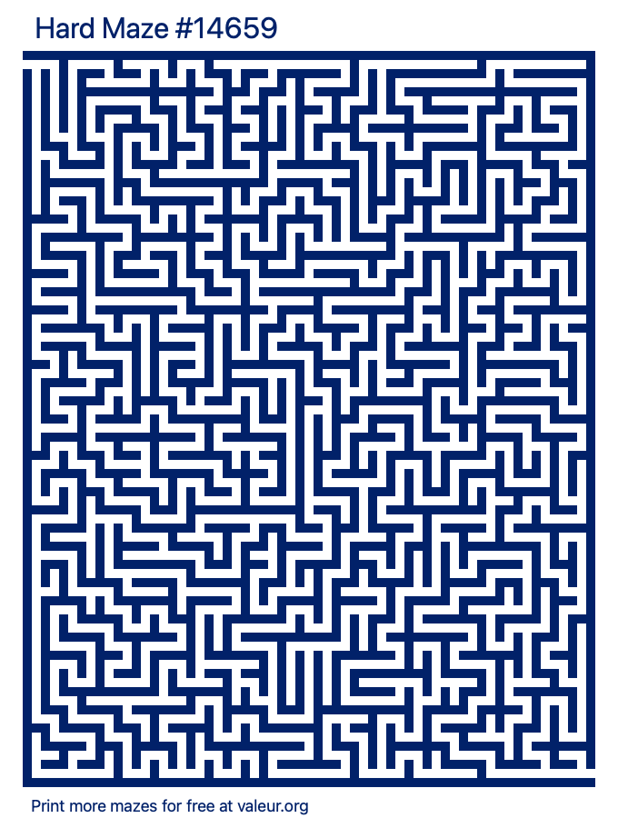 Free Printable Hard Maze number 14659