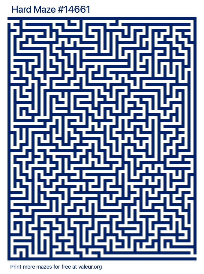 Free Printable Hard Maze number 14661