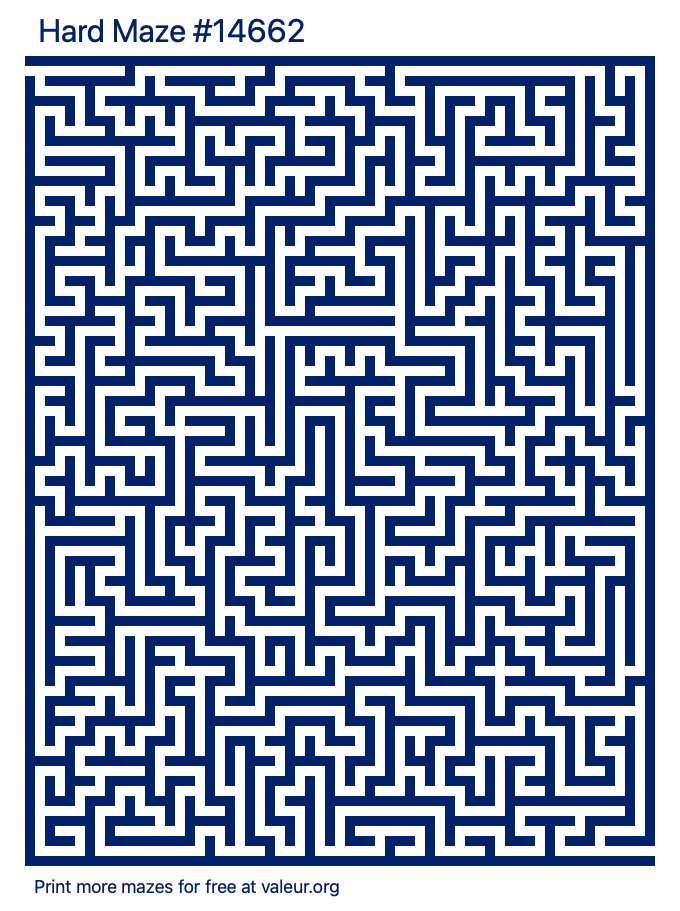 Free Printable Hard Maze number 14662
