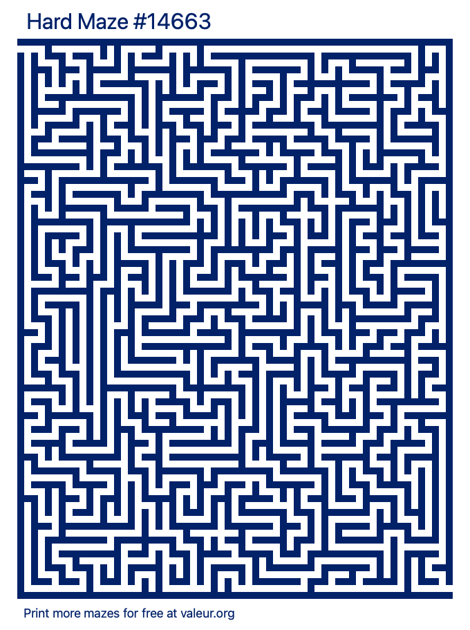 Free Printable Hard Maze number 14663