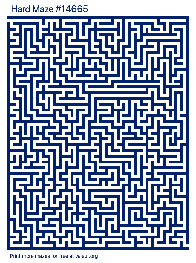 Free Printable Hard Maze number 14665