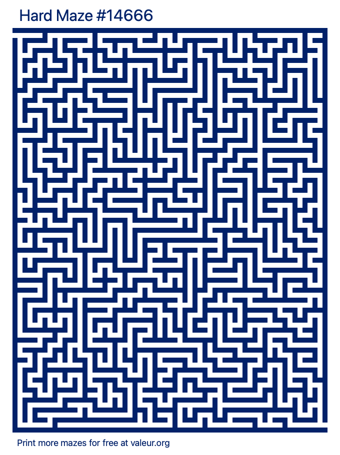 Free Printable Hard Maze number 14666