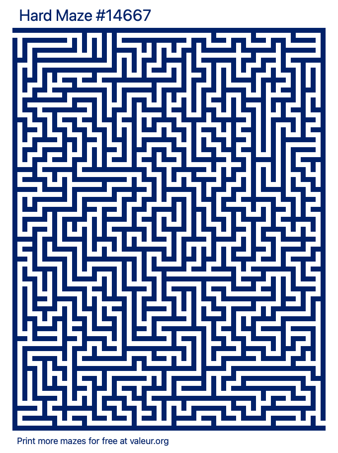 Free Printable Hard Maze number 14667