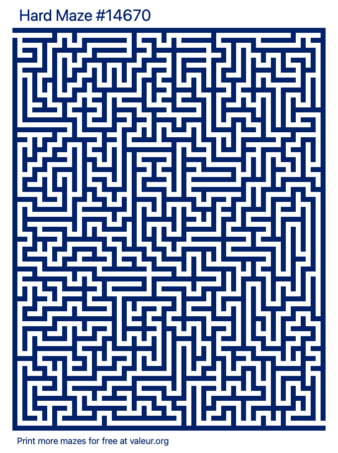 Free Printable Hard Maze number 14670