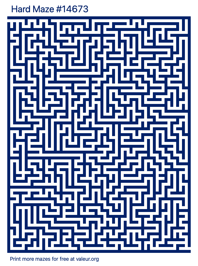 Free Printable Hard Maze number 14673