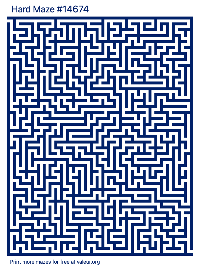 Free Printable Hard Maze number 14674