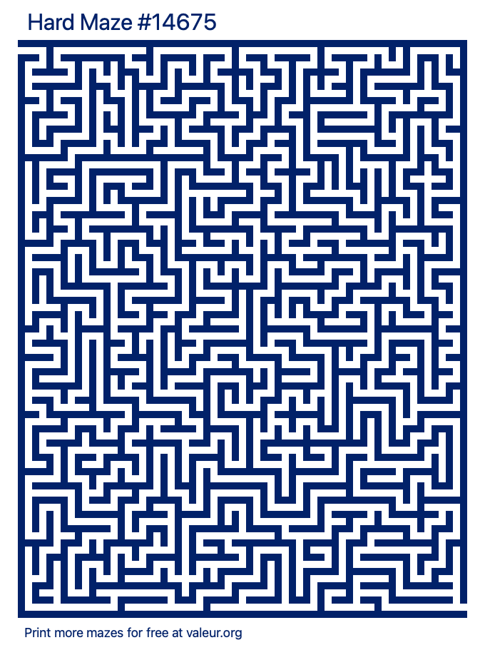 Free Printable Hard Maze number 14675