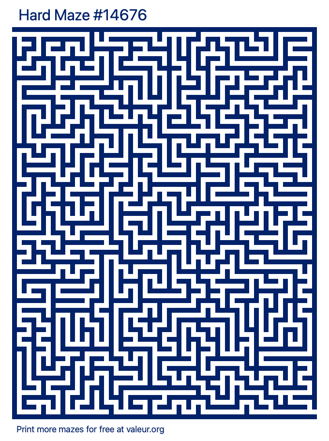 Free Printable Hard Maze number 14676