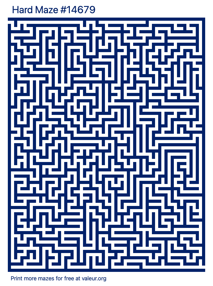 Free Printable Hard Maze number 14679