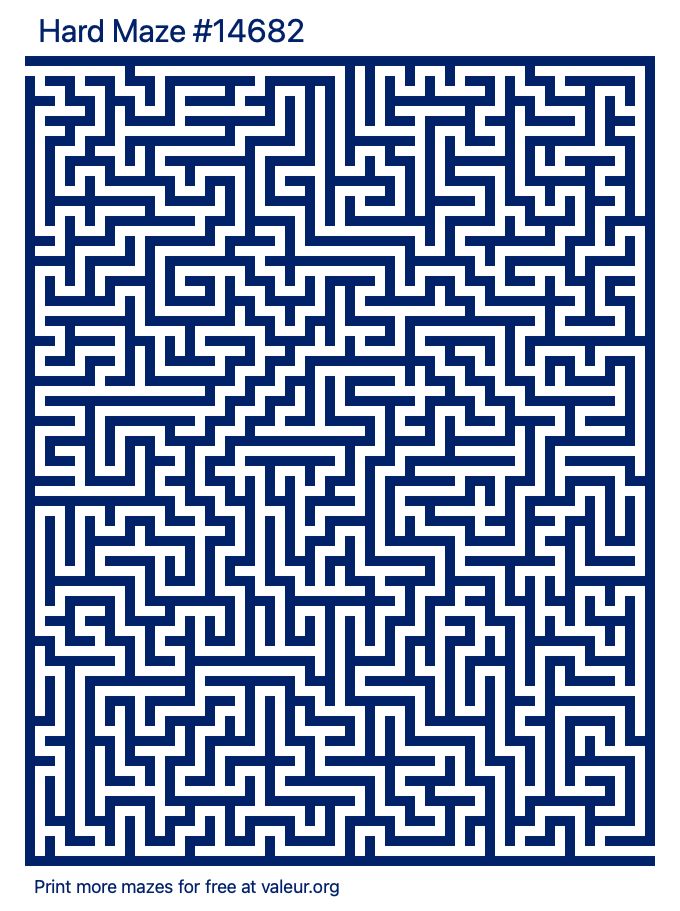 Free Printable Hard Maze number 14682