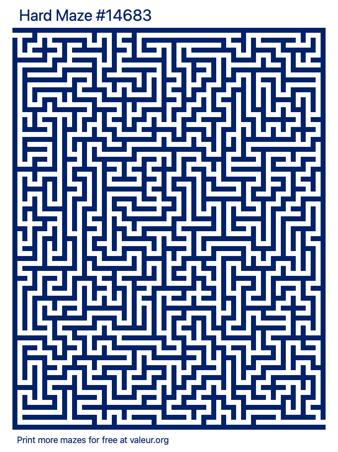 Free Printable Hard Maze number 14683