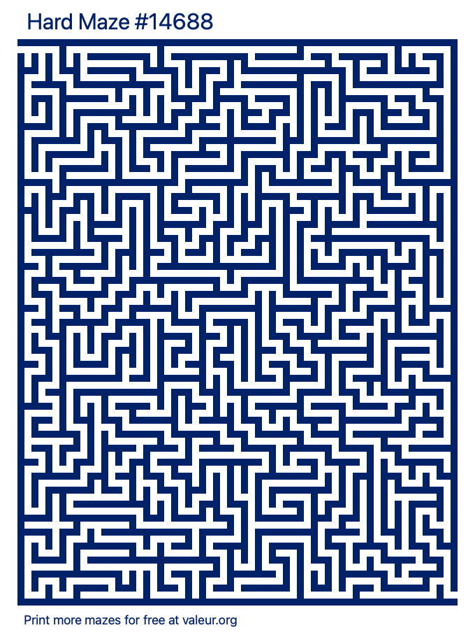 Free Printable Hard Maze number 14688