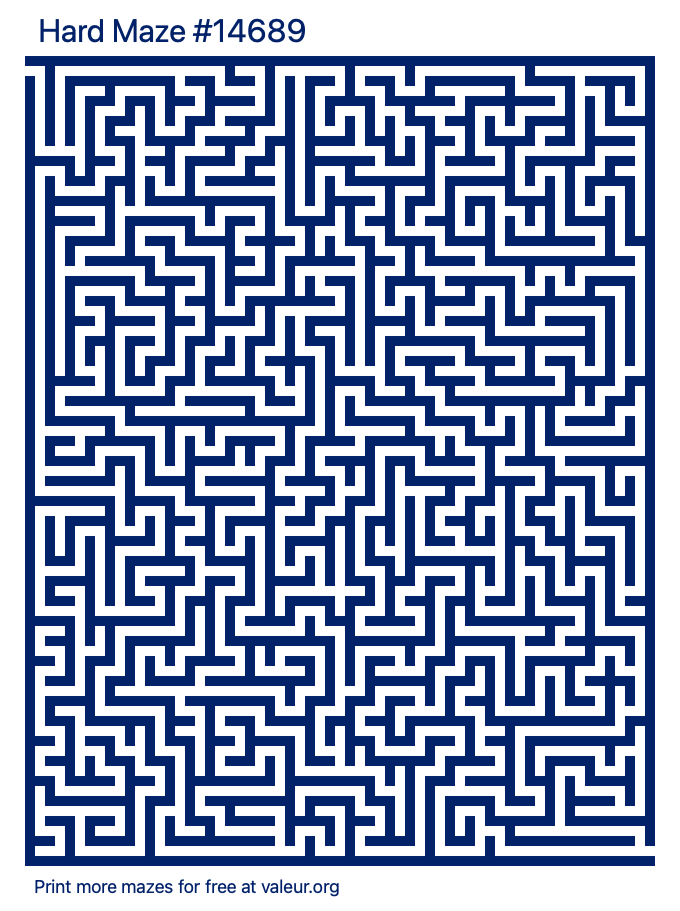 Free Printable Hard Maze number 14689