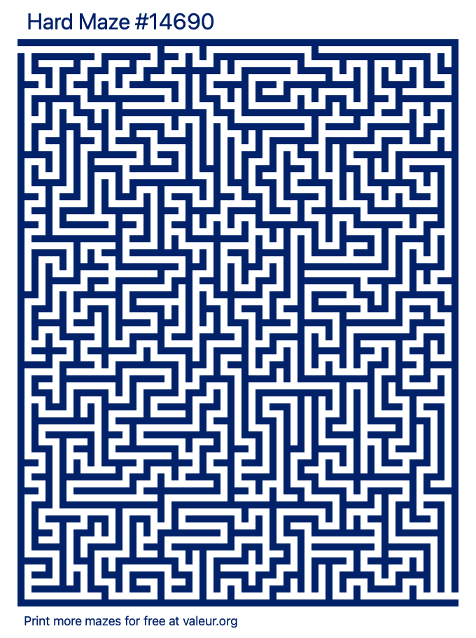Free Printable Hard Maze number 14690