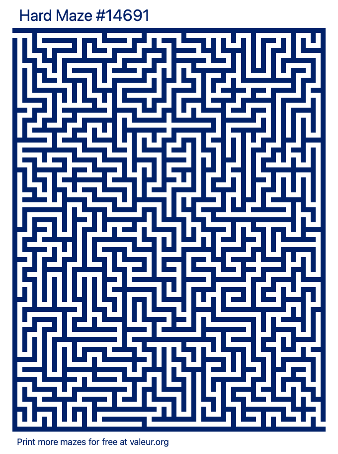 Free Printable Hard Maze number 14691