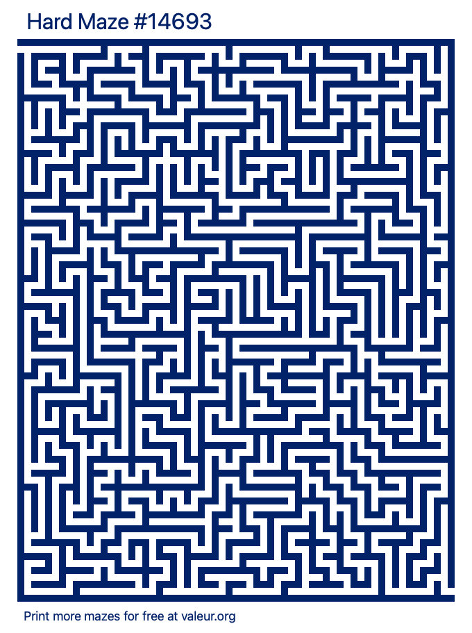 Free Printable Hard Maze number 14693