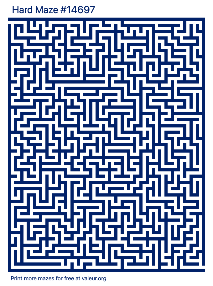 Free Printable Hard Maze number 14697