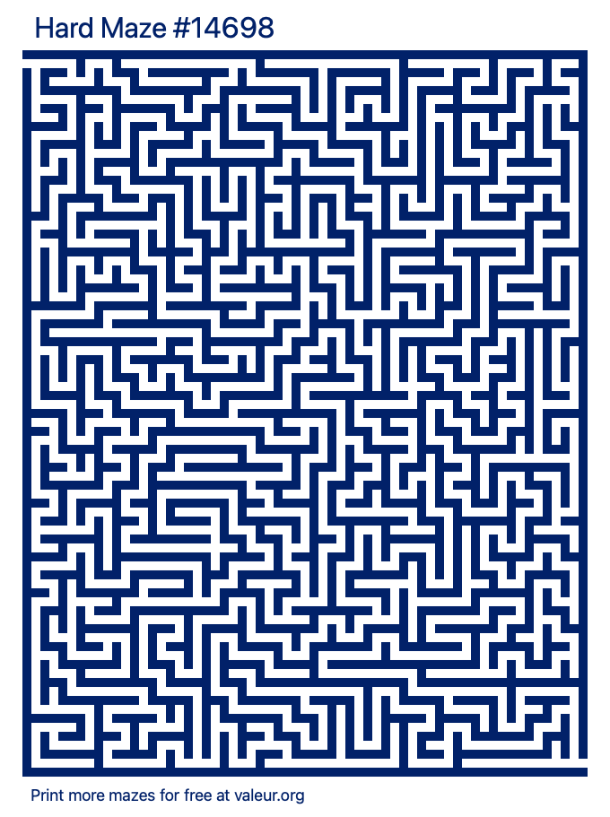 Free Printable Hard Maze number 14698