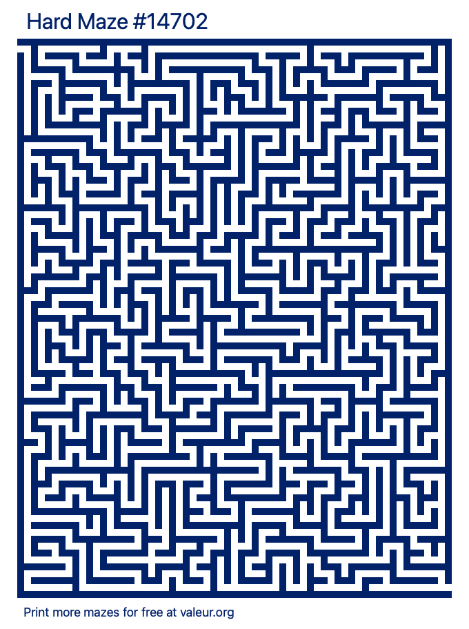 Free Printable Hard Maze number 14702