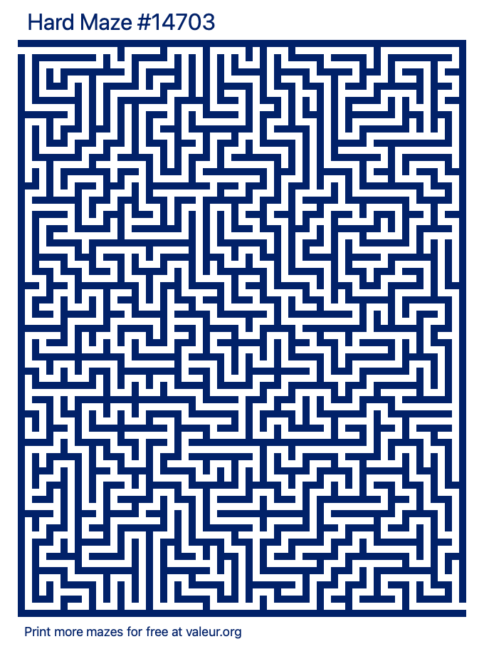 Free Printable Hard Maze number 14703