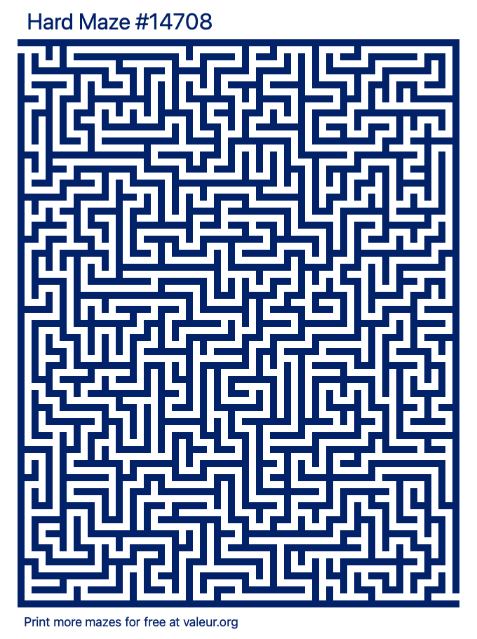 Free Printable Hard Maze number 14708