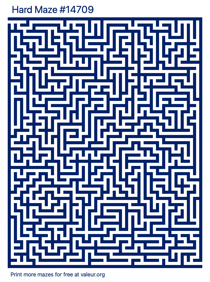 Free Printable Hard Maze number 14709